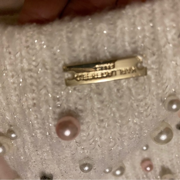 Karl Lagerfeld Beanie with Pearls